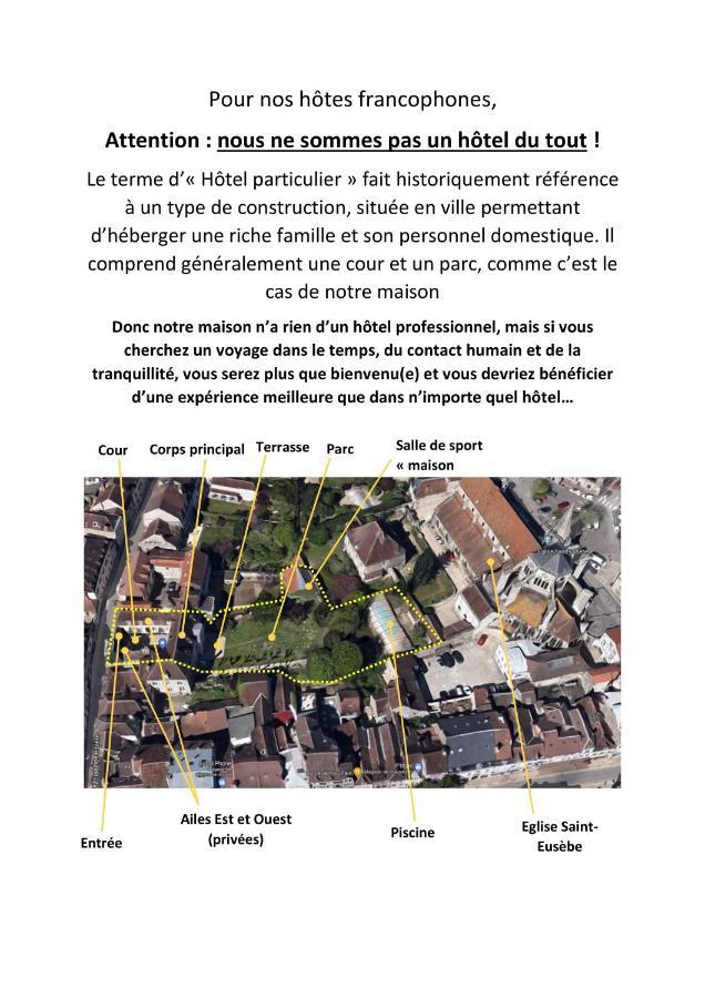 Saint-Eusebe Mansion - Hotel Particulier St-Eusebe Auxerre Eksteriør billede
